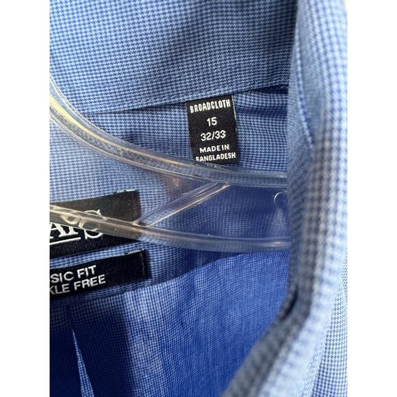Two Chaps and Stafford Mens Classic Fit Wrinkle-Free Broadcloth Dress Shirts 15 - Picture 7 of 16